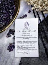 Load image into Gallery viewer, Chevron Amethyst crystals with card - Eleven:11 Store
