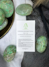 Load image into Gallery viewer, Green Moonstone Palm Stone
