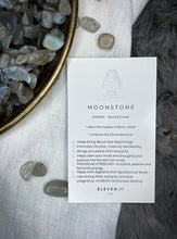 Load image into Gallery viewer, Moonstone gravel crystals with card
