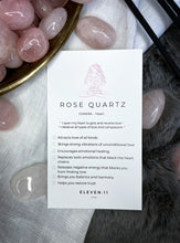 Load image into Gallery viewer, Rose Quartz Gravel crystals with card - Eleven:11 store
