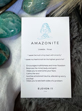 Load image into Gallery viewer, Amazonite crystals with card
